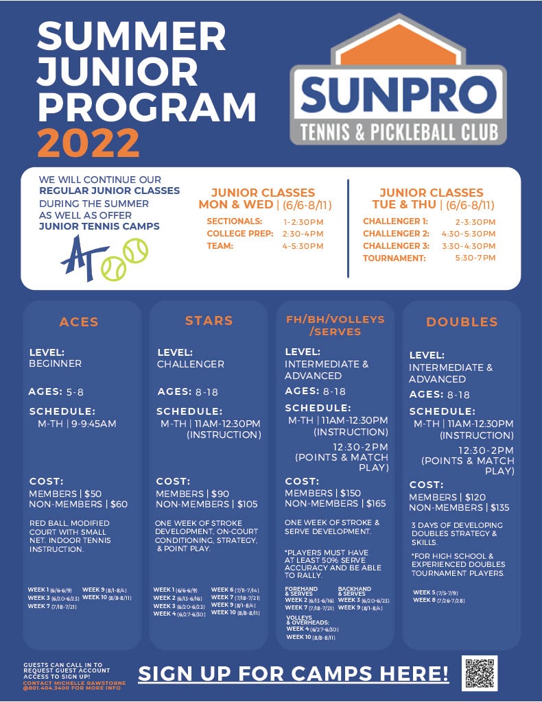 Sunpro Club Summer Junior Program